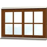 Doppelfenster SKAN HOLZ 132,4 x 82,1 cm Nussbaum - Gartenhäuser, hochwertiges Holzfenster in elegantem Nussbaum-Design für optimalen Lichteinfall und stilvolle Akzente.