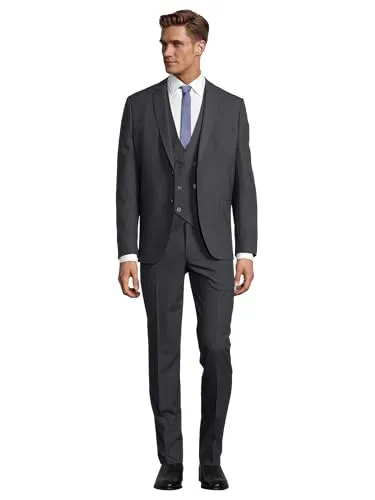 Steffen Klein 3-teiliges Anzug-Set mit Weste - Elegantes 3-teiliges Anzug-Set von Steffen Klein, bestehend aus Sakko, Hose und Weste. Slim-Fit Design für eine moderne Silhouette und hohen Tragekomfort. Ideal für besondere Anlässe oder das Büro.