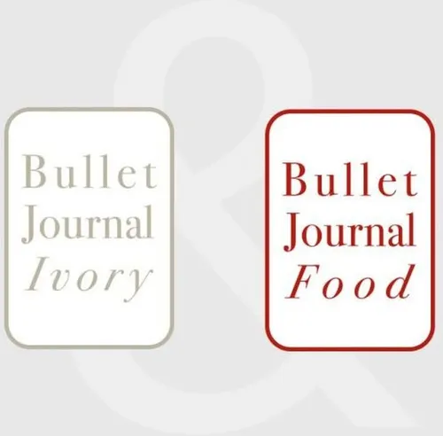 Notizbuch Einlagen für Bullet Journal 13x21 cm 2er Set 'Food Ivory'