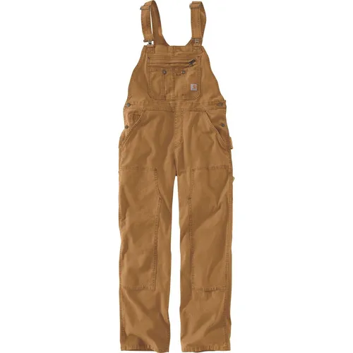 Carhartt Latzhose Crawford Bib 102438 - Braune Baumwoll-Latzhose - Latzhosen aus robustem Baumwollmaterial, Größe XS, perfekt für Arbeit und Freizeit, bietet Komfort und Langlebigkeit.