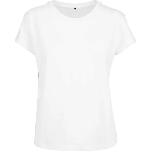 Build Your Brand Damen Ladies Box Tee T Shirt, Weiß, XS EU