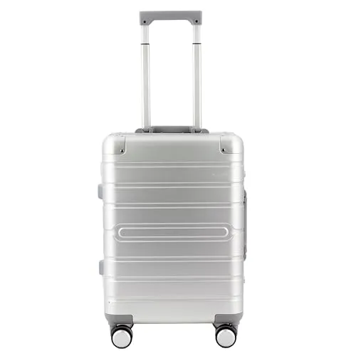 Alumaxx Reisekoffer Gravity 45190 - Hartschale, 4 Rollen, 30L - Handgepäck Koffer aus leichtem Aluminium mit TSA-Zahlenschloss, ideal für stressfreies Reisen. Vier 360° drehbare Rollen und stufenverstellbare Teleskopstange für höchsten Komfort.