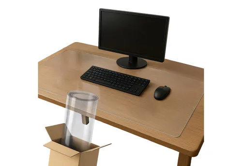 Tulup Schreibtischunterlage aus transparentem PVC – Robuste Tischmatte - Hochwertige transparente Schreibtischunterlage aus PVC – schützt zuverlässig vor Kratzern und Flecken. Ideal für Büro, Home-Office und Kinderzimmer. Pflegeleicht und rutschfest für eine angenehme Arbeitsumgebung.