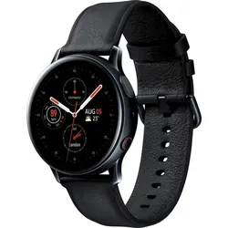 Samsung Galaxy Watch Active2 - Edelstahl Fitnesstracker mit LTE, 40 mm, Schwarz - Smartwatch mit großem Display, wasserdicht (5 ATM) und ausdauerndem Akku. Ideal für Fitness-Enthusiasten mit automatischer Aktivitätserkennung und integriertem Pulsmesser.