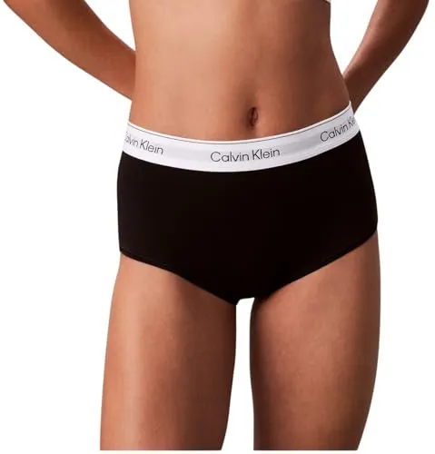 Calvin Klein Underwear Panty MODERN COTTON - Schwarz S (36) - Funktionsunterwäsche mit breitem Bündchen für hohen Tragekomfort, aus hochwertiger Baumwolle und Modal, pflegeleicht und maschinenwaschbar.