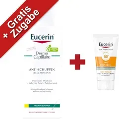 Eucerin Dermocapillaire Anti-Schuppen Creme Shampoo - Shampoo für trockene Kopfhaut mit 3-fach Wirkansatz: reduziert Schuppen, lindert Juckreiz und sorgt für gesunde, glänzende Haare.