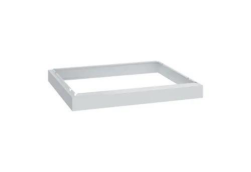 C+P Sockel aus Stahl für Flachablageschrank DIN A1 - Büromöbel mit 100 mm Höhe, RAL 7035 Lichtgrau, sorgt für mehr Bedienkomfort bei unteren Schubladen der Serie 7100_7200