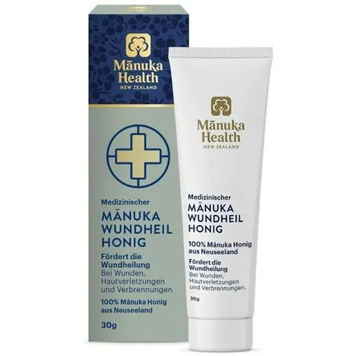 MANUKA HEALTH Wundheilhonig Tube 30 g - Brotaufstriche, natürlicher Honig zur Wundheilung mit antibakteriellen Eigenschaften für schnellere Regeneration.