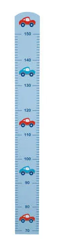roba Messlatte 'Rennfahrer' mit Auto Motiv, Skala bis 150 cm für Kinder, Holz