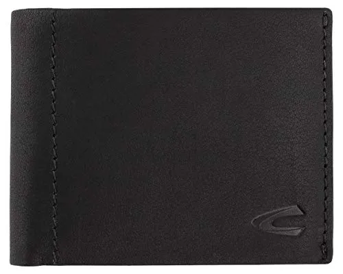 camel active Niagara Herren Geldbörse Klein Querformat RFID Leder Klein Schwarz