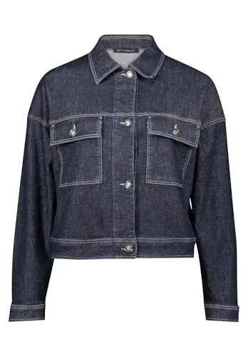 Jackenblazer BETTY BARCLAY Damen Jeansjacke langarm - Funktionsjacken, ideal für City und Reisen. Diese Jeansjacke kombiniert robustes Denim mit einem lässigen Casual-Look und bietet vielseitige Kombinationsmöglichkeiten.