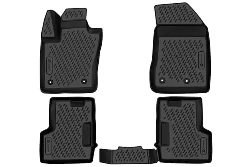 Element Gummimatten Set für FIAT 500X (2014-2024) - Passgenaue Auto Fußmatten aus hochwertigem, langlebigem Gummimaterial bieten optimalen Allwetterschutz und sind einfach zu reinigen.