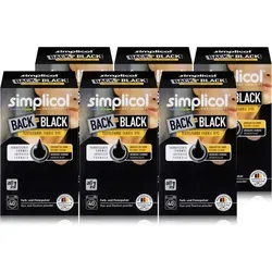 Simplicol Textilfarbe Back to Black 400g - 6er Pack für strahlendes Schwarz - Textilfarbe für Waschmaschinen, ideal zur Auffrischung von Schwarz und für alle Textilien geeignet. Hergestellt in Deutschland.