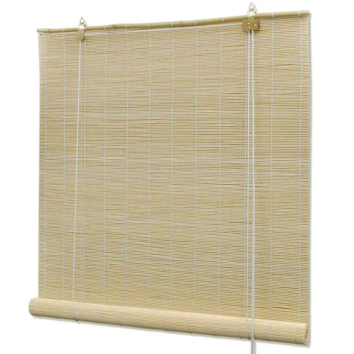 vidaXL Bambusrollo Natur 80x160 cm - Elegantes Bambusrollo für Fenster, das Sichtschutz bietet und gleichzeitig sanftes Licht durchlässt. Ideal für verschiedene Einrichtungsstile, sorgt für eine gemütliche Atmosphäre und ist aus hochwertigem, langlebigem Material gefertigt.