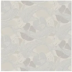 Profhome 378596-GU Asia Tapete China Tapete schimmernd silber weiß grau 5,33 m2