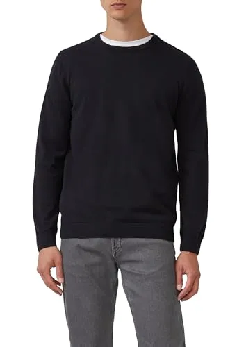 s.Oliver Herren Pullover 2143173, Schwarz XL - Klassischer Pullover für Herren mit Crew Neck-Ausschnitt, ideal für lässige Outfits und komfortable Passform im Regular Fit.