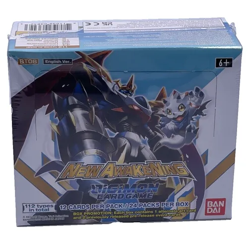 Digimon Card Game BT08 New Awakening Booster Display Englisch Sealed NEU ink DHL