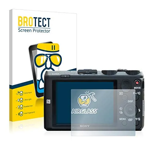 BROTECT Schutzglas für Sony Cyber-Shot DSC-HX60 Schutzfolie Panzer Folie Glas [Extrem Kratzfest 9H, Anti-Fingerprint, Ultra-Transparent]