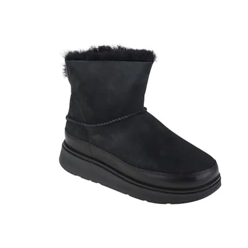 FitFlop Damen GEN-FF Mini Double-Faced Shearling Winter Boots, Schwarz, 39 EU - Wanderschuhe aus hochwertigem Double-Faced Shearling, warm und bequem für kalte Wintertage.