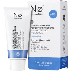 Nø Cosmetics rain tøday 120h Mattierende Feuchtigkeitscreme 50 ml - Gesichtscreme mit 120h Feuchtigkeitsdepot, mattiert die Haut und reduziert Irritationen. Nachhaltig mit ungenutztem Reisbruch und atlantischer Rotalge hergestellt.