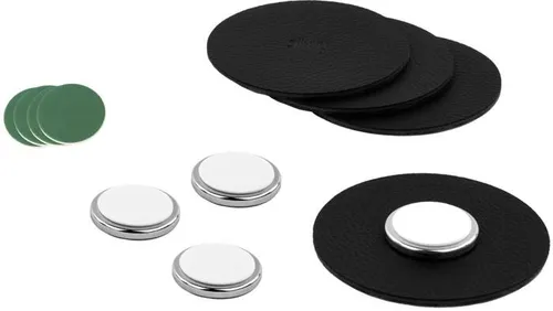 silwy Magnet Power Bundle XXL, schwarz - 16-teiliges Halter & Haken Set für größere Gegenstände wie Kaffeemaschinen. Maximale Haltkraft durch massiven Metall-Kern im Pad, ideal für Ordnung und Stabilität.