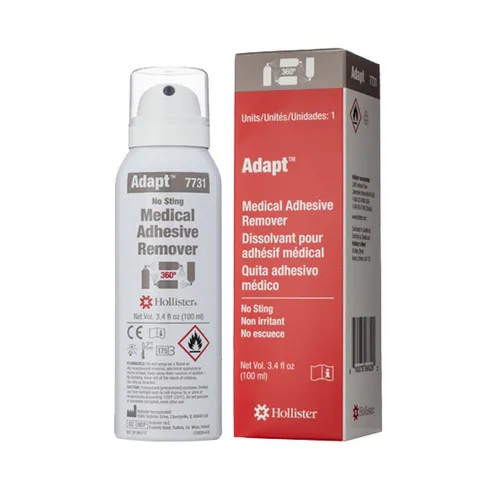 Hollister Adapt Pflaster-Entfernerspray 100 ml - Alltagshilfen für sanfte, rückstandslose Entfernung von Haftmaterialien, alkoholfrei und ideal für parastomale Haut.