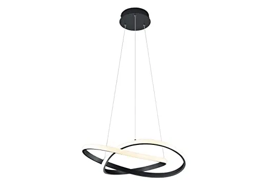 TRIO R32051132 LED Hängeleuchte Course 1x27W - Moderne Deckenleuchte mit 2850lm, 3000K und Switch Dimmer, ideal für stilvolle Wohnzimmer, Küchen oder Flure. Integrierte LED-Quelle mit 25.000 Stunden Lebensdauer.