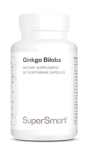 Ginkgo Biloba - Hochwertiges pflanzliches Ergänzungsmittel zur Förderung der Gedächtnisleistung - Pflanzliches Ergänzungsmittel Ginkgo, fördert die kognitiven Funktionen und steigert die Gehirnleistung - 100% vegan und glutenfrei.