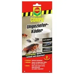 COMPO Ungeziefer-Köder (2 Dosen) - Effektiver Schutz gegen Silberfischchen, Schaben und Asseln, sicher für Kinder und Haustiere