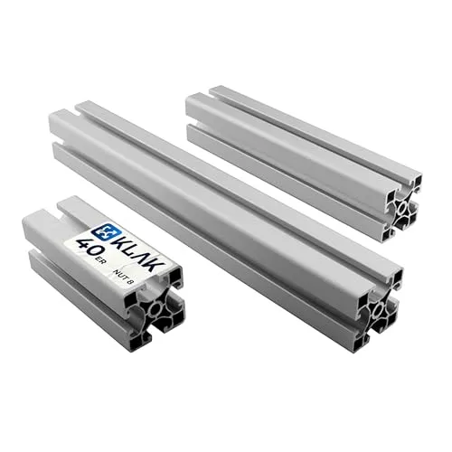 KLAK Profil KLAK 40 - Aluprofil 40x40mm für vielseitige Montagen - Universelles Montageprofil aus eloxiertem Aluminium, ideal für Konstruktionen. Kompakt mit einer Länge von 200 cm und widerstandsfähig. Perfekt für den professionellen Einsatz im Werkzeugzubehör.