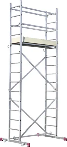 Krause Montagegerüst CORDA 5 m - Leiter für sichere Arbeiten in der Höhe, mit einer Arbeitshöhe von bis zu 5 m und stabiler Bauweise für optimale Sicherheit.