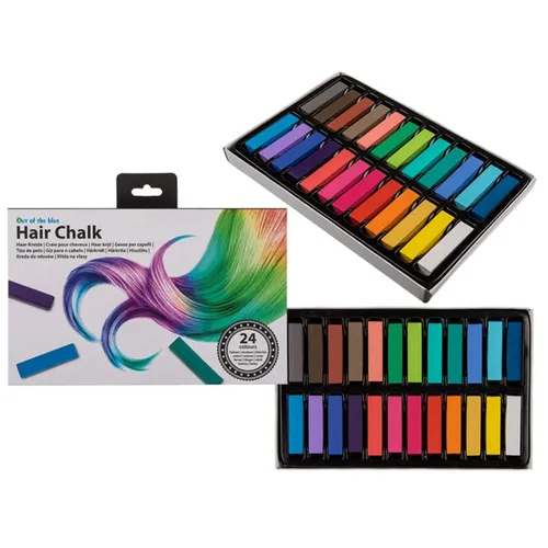 Haarkreide 24 Farben - Kreative Haarfarbe für jeden Anlass - Entdecken Sie die vielseitige Haarkreide mit 24 lebendigen Farben. Ideal für kreative Looks und einfache Anwendung. Perfekt für besondere Anlässe oder den Alltag!