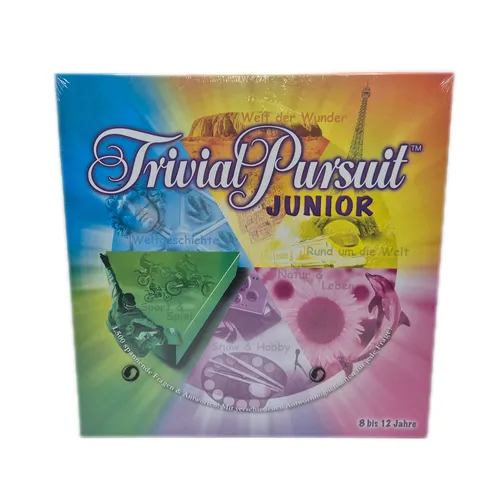 Trivial Pursuit Junior - Parker Quizspiel für Kinder - Gesellschaftsspiel für 2+ Spieler, ideal für Kinder von 8-11 Jahren. Fördert Wissen in spannenden Themen wie Sport, Fantasy und mehr.
