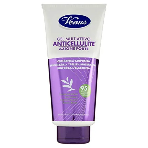 Venus, Multiaktives Anti-Cellulite-Gel, starke Wirkung, reduziert Orangenhaut und stärkt die Elastizität, schnelle Absorption, ideal für alle Hauttypen, Format 200 ml