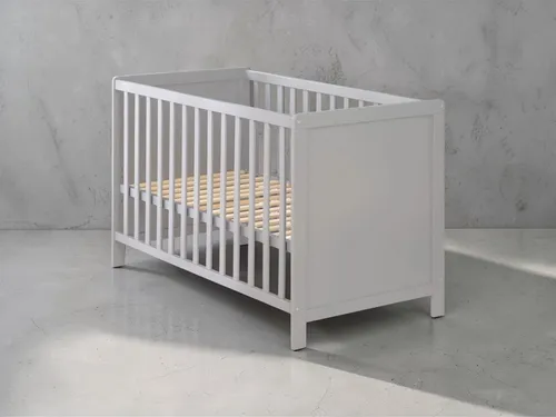 Baby- & Beistellbett 2in1 'Hamburg' - taupe, verstellbar - Betten: Höheneinstellbares Beistellbett mit 5 herausnehmbaren Schlupfsprossen, ideal für sichere Nächte nahe bei den Eltern.
