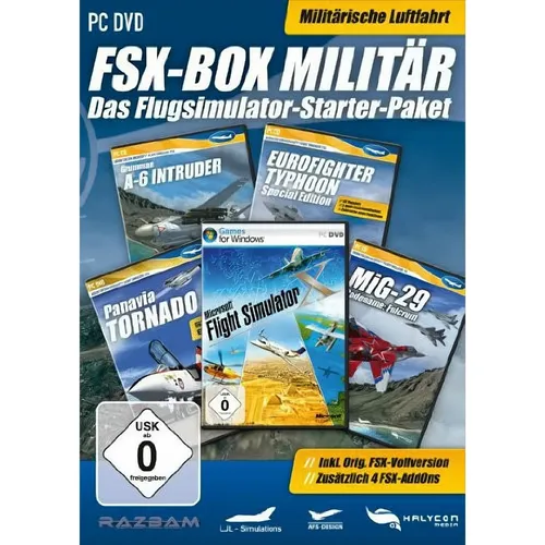 Flight Simulator X Box Militär - Games: Großes Flugsimulator Starter Paket mit Microsoft Flight Simulator X und vier militärischen Erweiterungen für ein realistisches Flugerlebnis.