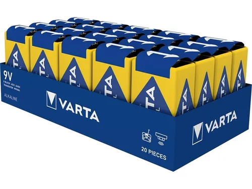 Varta Batterie Industrial Pro E-Block 6LR61 - 9V-Batterie, hohe Kapazität von 640 mAh für zuverlässige Energieversorgung