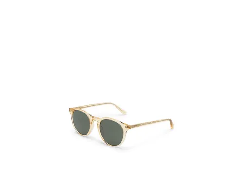MESSYWEEKEND New Depp Champagne Sonnenbrille green Gr. Uni - Stylische Sonnenbrille in zeitloser runder Form, ideal für jeden Anlass und mit modernem Design-Update.