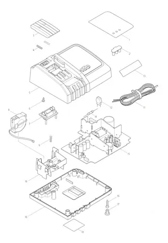 Makita Werkzeugakku-Ladegerät DC18RC - Schnellladegerät für 14,4