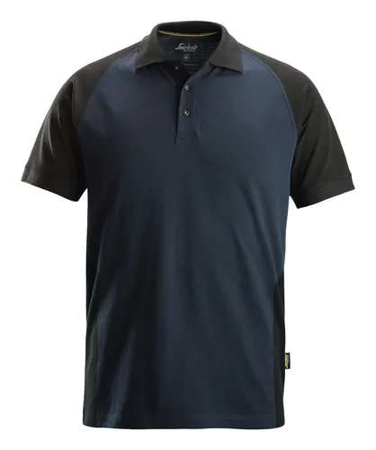 Snickers Workwear Poloshirt 2750, 2-Farben, L, marineblau-schwarz