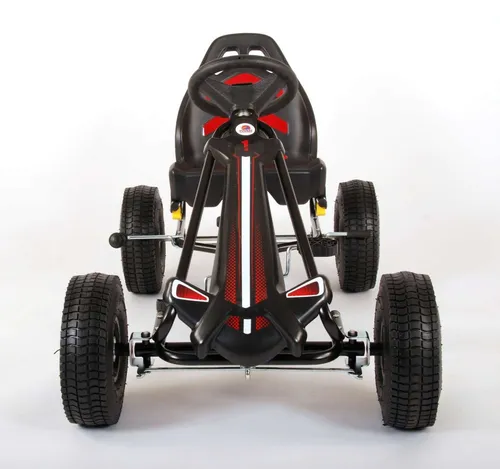 TPFSports Go Kart Rennwagen - Jungen mit Handbremse - Schwarz - Tretfahrzeuge: TPFSports Go-Kart für Jungen, ideal für Abenteuerlustige von 4-7 Jahren, ausgestattet mit einer sicheren Handbremse für kontrollierten Fahrspaß.