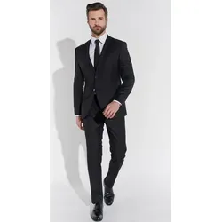 SteffenKlein Herren Anzug SLIM FIT 2871-102 - Eleganter Schwarz 52 - Der SteffenKlein Slim Fit Anzug kombiniert hochwertige Materialien mit modernem Design. Ideal für festliche Anlässe oder im Business. Das schicke Sakko und die schmal geschnittene Hose sorgen für eine stilvolle Silhouette.