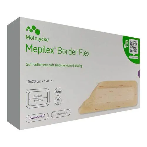 Mepilex Border Flex Schaumverband haft.10x20 cm steril 10 St