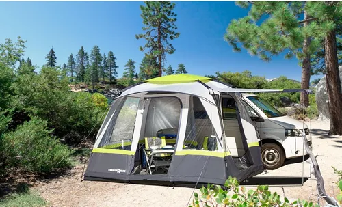 BRUNNER Busvorzelt - Rambler - Geräumiges Vorzelt für Van und Minibus, ideal für Outdoor-Abenteuer mit Drive-Away-System – einfach abtrennbar und flexibel einsetzbar.