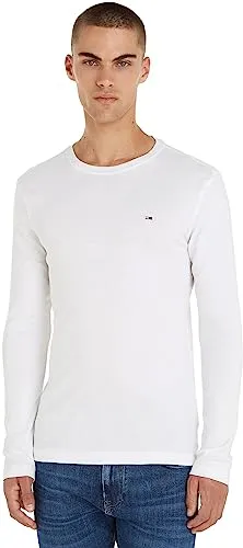 Tommy Jeans Herren Tjm Original Rib Longsleeve Tee Dm0dm04409 - Langarmshirt aus 100% Baumwolle, bietet hohen Tragekomfort und optimale Bewegungsfreiheit für lässige Freizeitlooks.