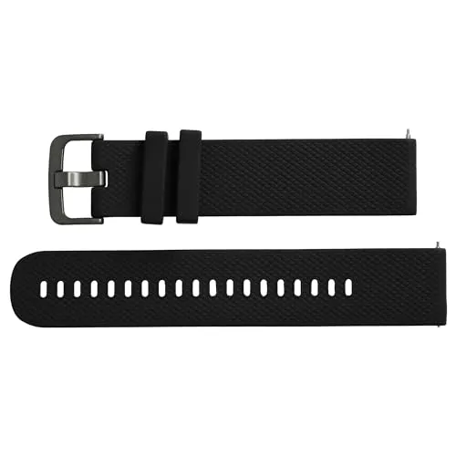 vhbw Ersatz Armband L kompatibel mit Samsung Galaxy Watch 46mm (SM-R805) Fitnessuhr, Smartwatch - Silikon schwarz