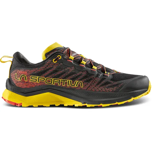 La Sportiva Herren Jackal II GTX Schuhe (Größe 42.5, schwarz) - Trailrunningschuhe, agiler und wasserdichter Schuh für optimale Unterstützung beim Berglaufen und Speed-Hiking in winterlichen Bedingungen.