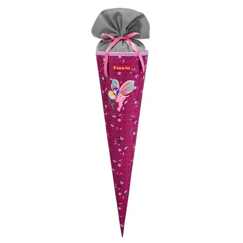 Step by Step Schultüte „Fairy Freya“ - Schultüte für die 1. Klasse, 70 cm hoch, aus recycelten PET-Flaschen, mit 5L Füllvolumen und passendem Design zum Schulranzen, umweltfreundlich und wasserabweisend.