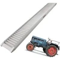 TrutzHolm® ALU Auffahrrampe 200 cm - bis 2000 kg Tragkraft - Auffahrrampe für sicheres Verladen, robust und rutschfest, ideal für schwere Fahrzeuge mit bis zu 2000 kg Tragkraft.