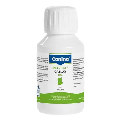 Petvital Catlax Gel 100 g - Tiergesundheit - Effektives Abführgel für Katzen, hilft bei der Vorbeugung von Haarballen und fördert die Verdauung.